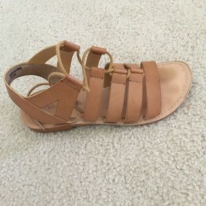 Tan gladiator sandals